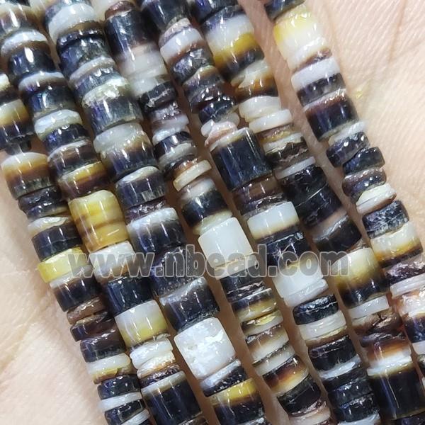 Philippine Clam Shell Spacer Beads Heishi Black