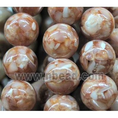 mother of pearl bead, round