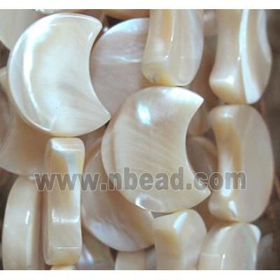 mother of pearl beads, moon