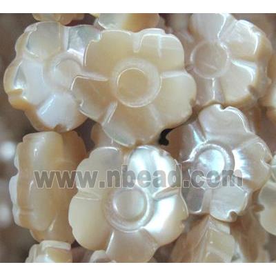 mother of pearl bead, flower
