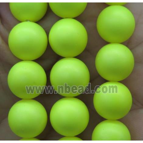 olive matte pearlized shell beads, round