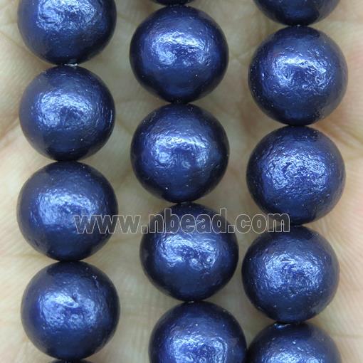 lavender round Pearlized Shell Beads, rough