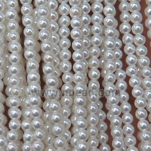 white round pearlized shell beads