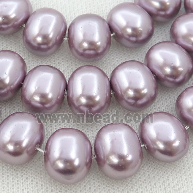 purple Pearlized Shell potato Beads