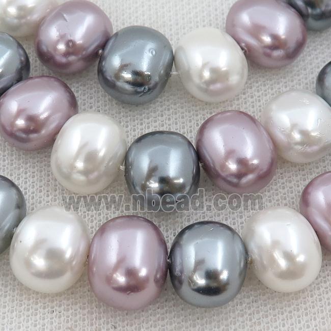 mixed Pearlized Shell potato Beads