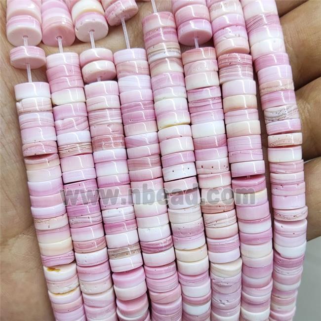Pink Queen Shell Heishi Beads