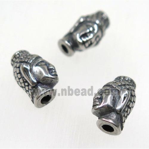 stainless steel buddha beads, Antique silver