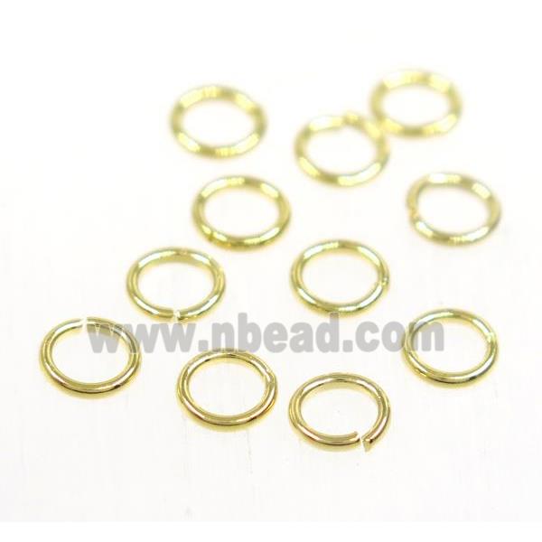 stainless steel Jump Ring, gold plated