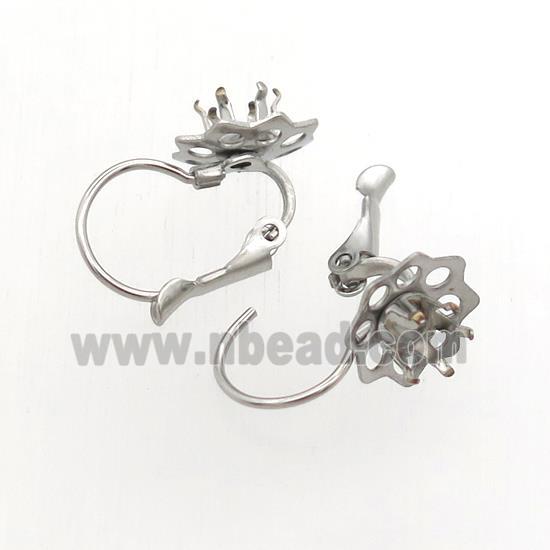 stainless steel leaveback earring with bail