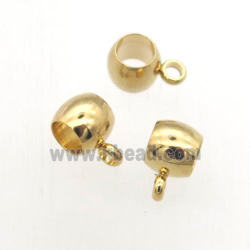 stainless steel hanger bail, gold plated