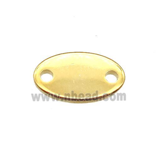 stainless steel oval connector, stampings, gold plated