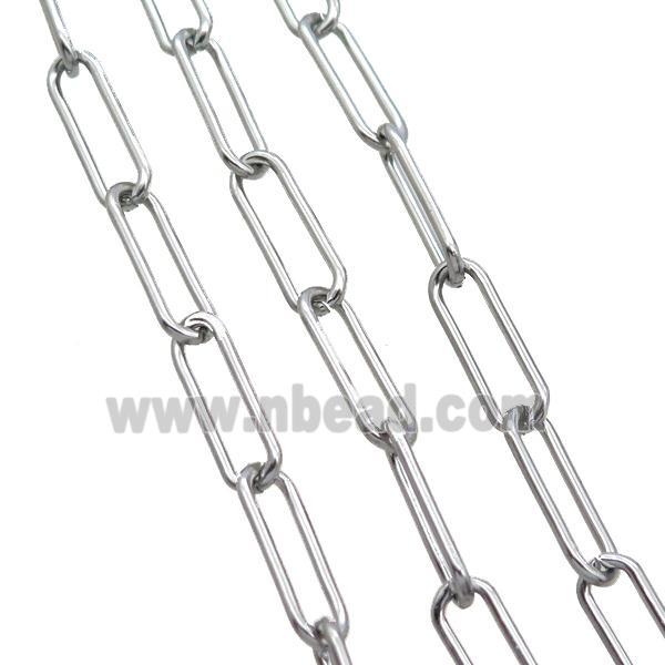 Raw Stainless Steel Paperclip Chain