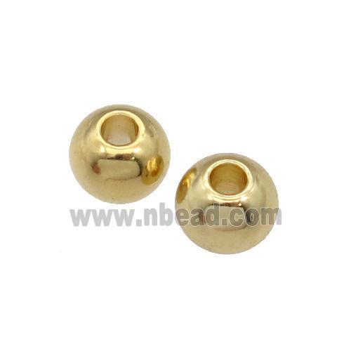 Stainless Steel Beads, round, gold plated