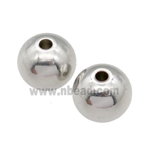raw Stainless Steel Beads, round
