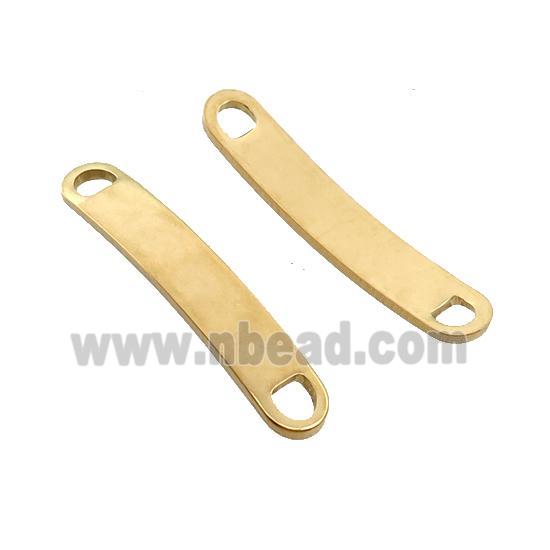 Stainless Steel Connector Bend Rectangle Gold Plated