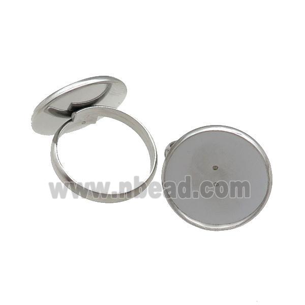 Raw Stainless Steel Ring with Pad