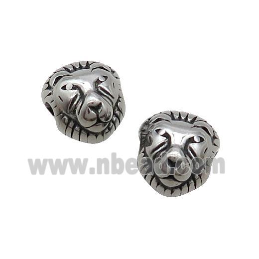 Stainless Steel Lion Beads Paracord Large Antique Silver
