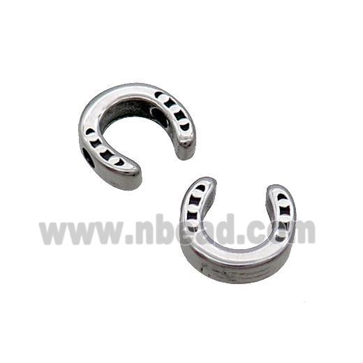 Stainless Steel Horseshoe Beads Antique Silver