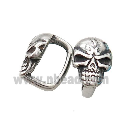 Stainless Steel beadStainless Steel Skull Beads Large Hole Antique Silver