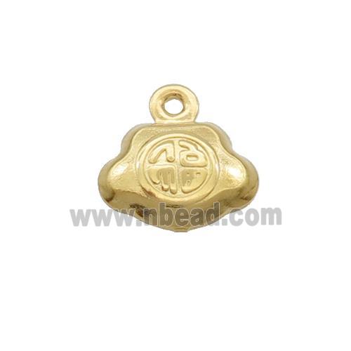 Stainless Steel Charm Pendant Gold Plated