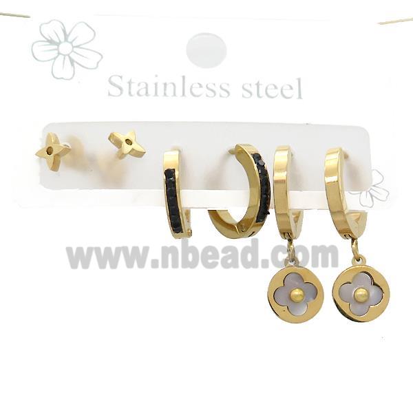 Stainless Steel Earrings Gold Plated
