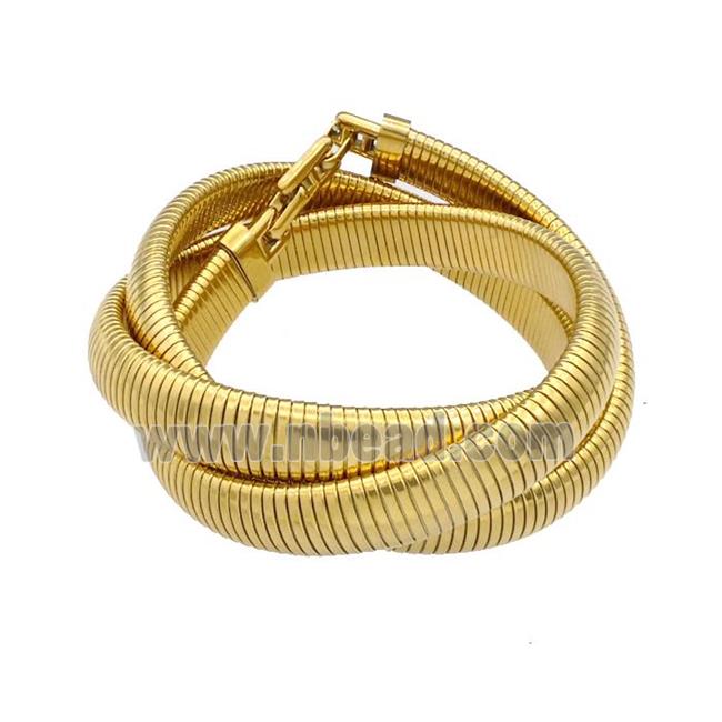 Stainless Steel Bracelet Gold Plated