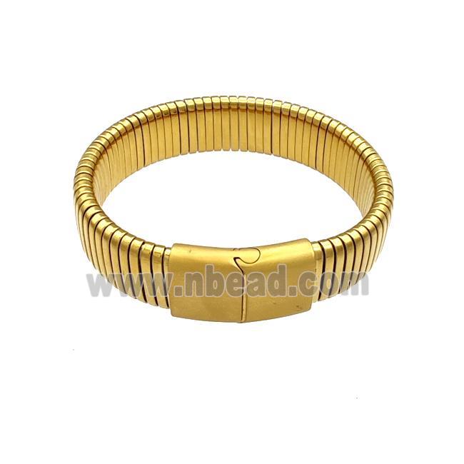 Stainless Steel Bangle Gold Plated