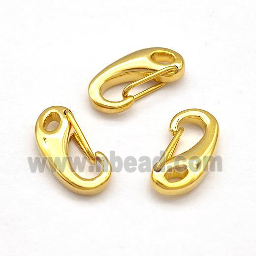 Stainless Steel Carabiner Clasp Gold Plated