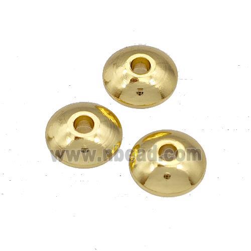 Stainless Steel Rondelle Beads Disc Gold Plated