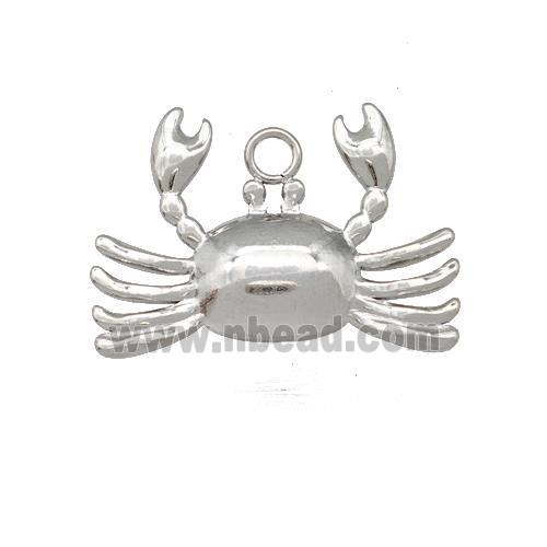 Raw Stainless Steel Crab Charms Pendant