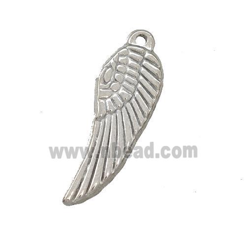 Raw Stainless Steel Angel Wings Charms Pendant