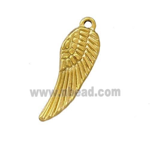 Stainless Steel Angel Wings Charms Pendant Gold Plated