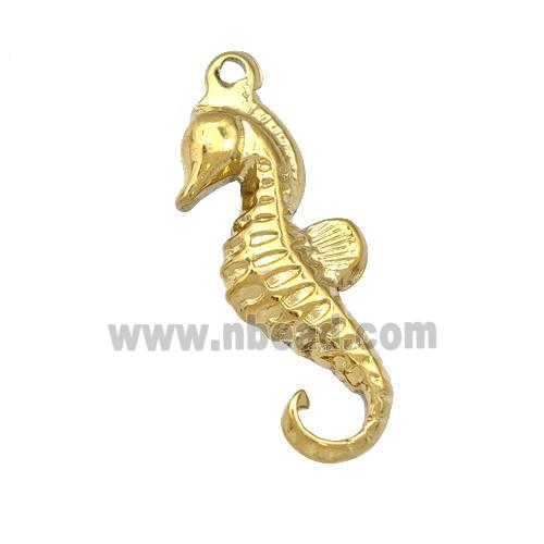 Stainless Steel Seahorse Charms Pendant Gold Plated