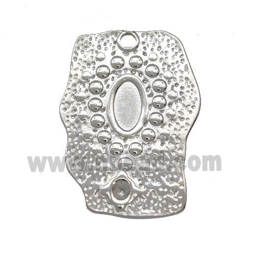 Raw Stainless Steel Slice Pendant With Pad