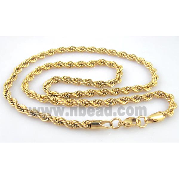 Stainless steel Necklace, gold