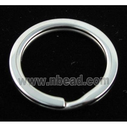 Stainless Steel Ring Keychain Platinum Plated