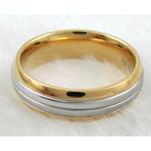 Stainless steel Ring, gold plated