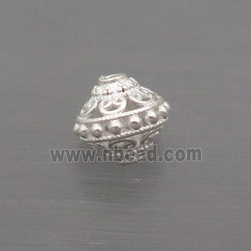Sterling Silver Beads Bicone Hollow