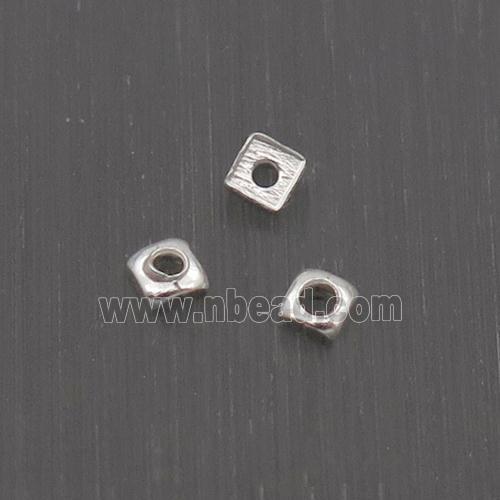 Sterling Silver Beads Spacer Square
