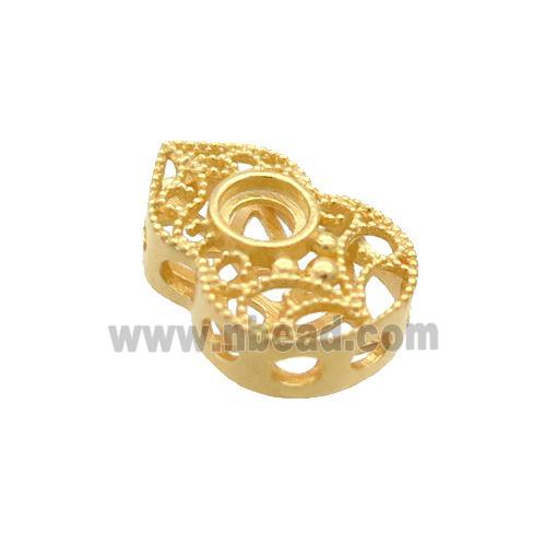 Sterling Silver Beads Gourd Gold Plated