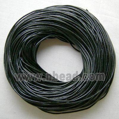 Black Leather Rope For Jewelry Binding