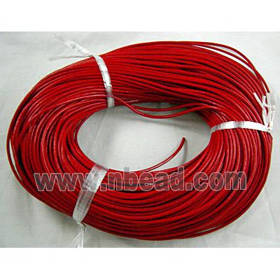 Red Leather Rope For Jewelry Binding