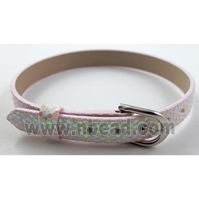 PU Leather Bracelet Strap, mixed, adjustable