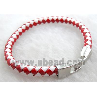leather bracelet with toggle clasp