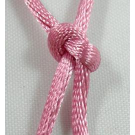 Satin Rattail Cord, Bright Pink