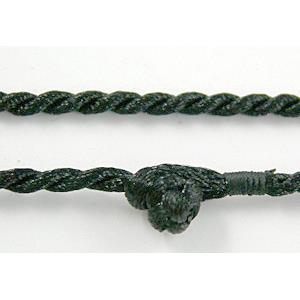Black, Rattail Nylon, Sennit Necklace Cord