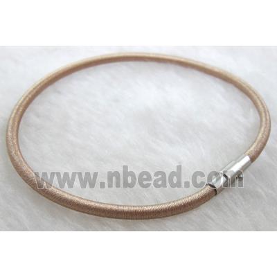 silk-braiding Rubber bracelet, magnetic clasp