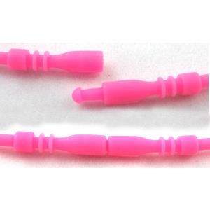 Jewelry making necklace cord, rubber, hot-pink