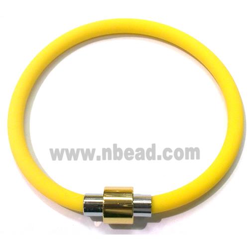Jewellry Making necklace and bracelet cord, rubber, yellow