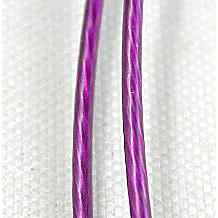 Purple Tiger Tail Necklace with a Screwed Copper Clasp